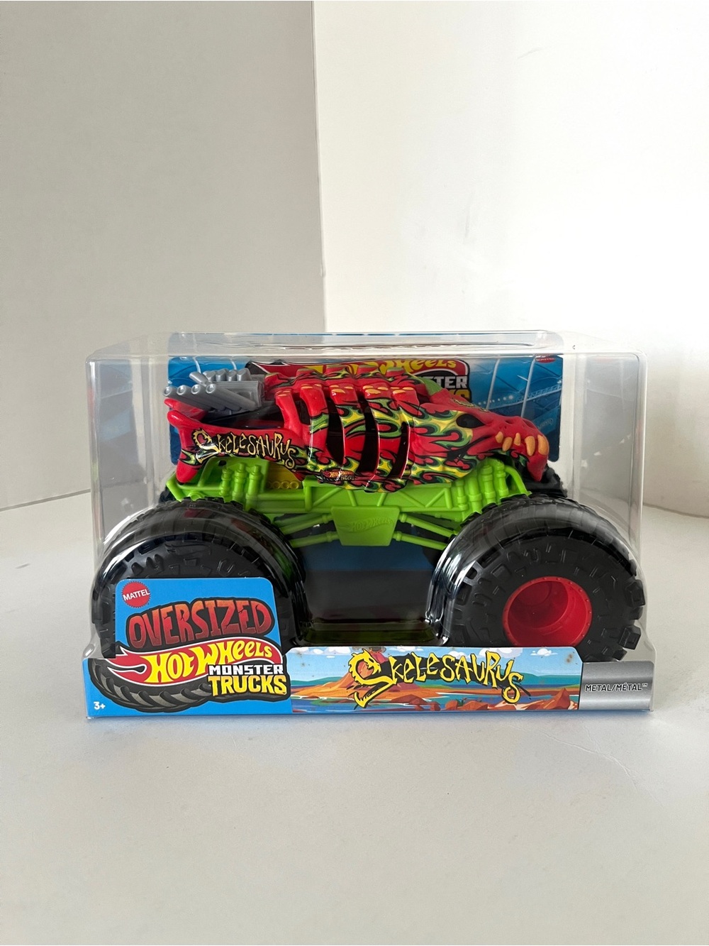 Brand New Oversized Monster Truck - Green & Red Skele-Saurus